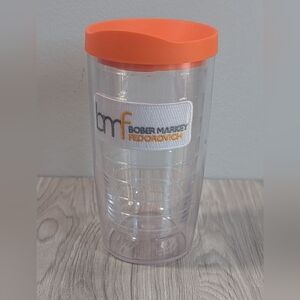 Tervis Tumbler 16oz Advertising Cup BMF Company Orange Lid